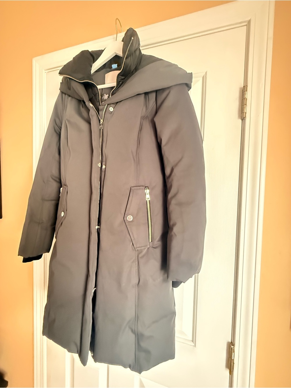 Soia & Kyo Olive Green Long Puffer Coat
